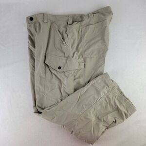 Duluth Trading Nylon Cargo Pants Mens 38x27.5 Hiking Outdoor Casual Beige READ